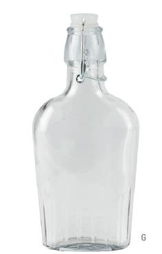 GARRAFA 250ML C/MOLA RECTANGULAR